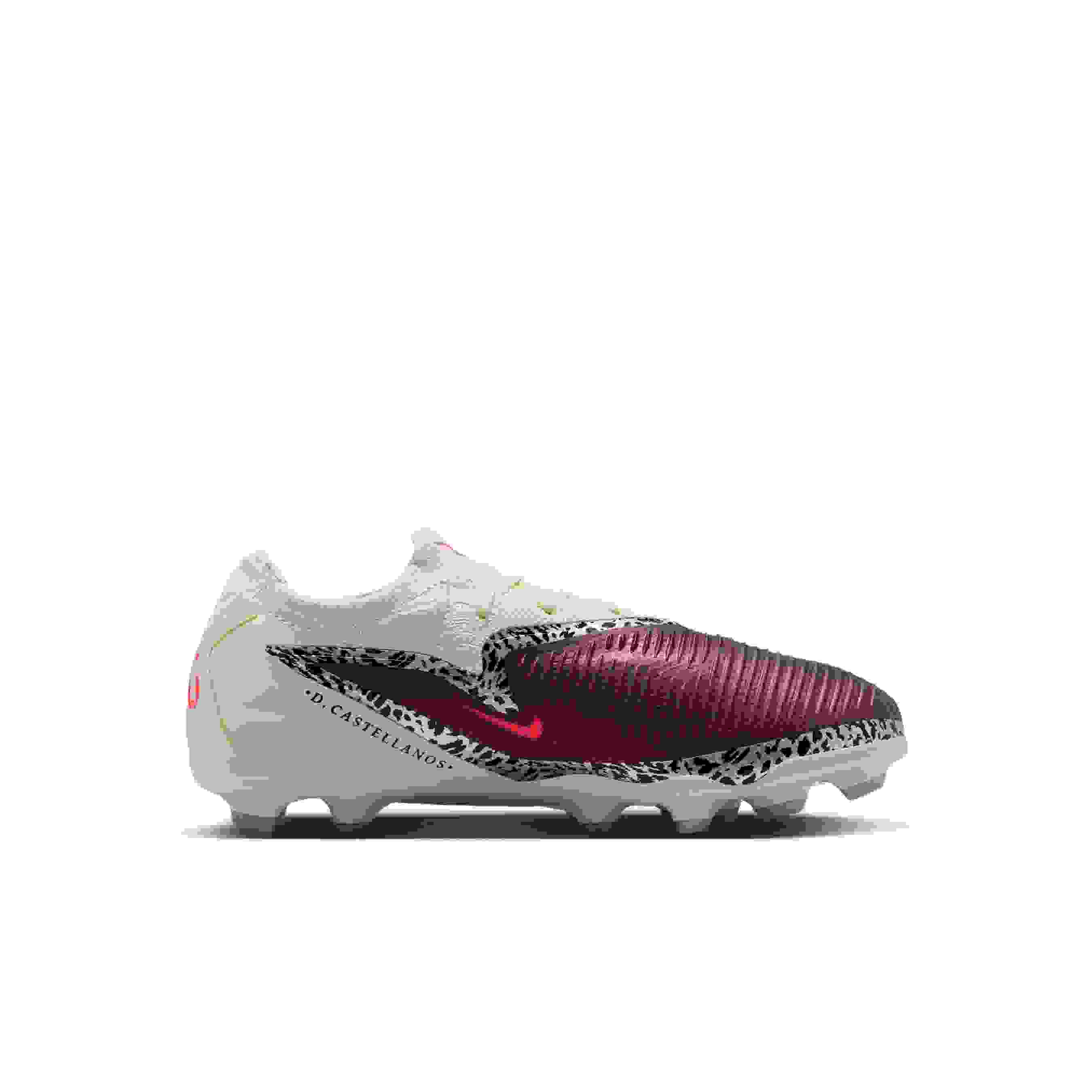 Nike Phantom 6 Low Pro MG Preschool Kids' "Burgundy Crush/Fossil/University Red" Soccer Cleat